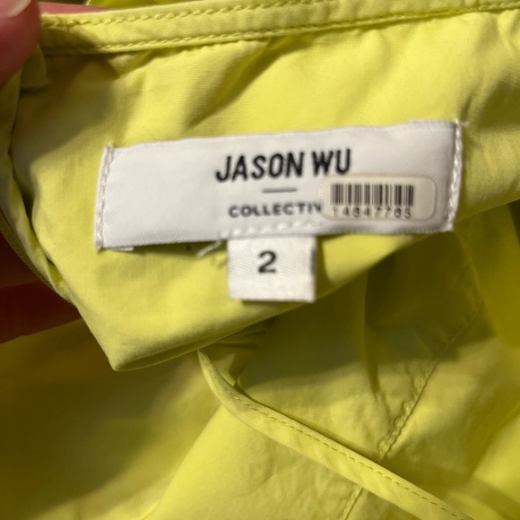 Jason Wu Collective Yellow Midi Dress size 2 - Picture 13 of 16
